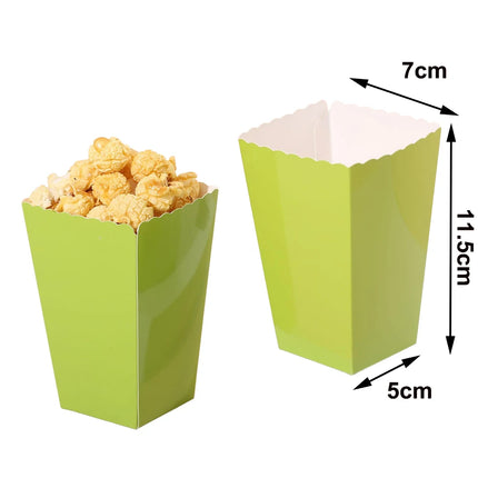 6/12/24 Solid Color Paper Food Trays Disposable Food Boat Black White Blue Yellow Popcorn Box Baby Showe Birthday Party Supplies