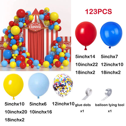 Red Green Christmas Balloons Garland Arch Kit Blue Yellow Ballon Set Video Game Party Circus 1st Birthday Decorations Air Globos