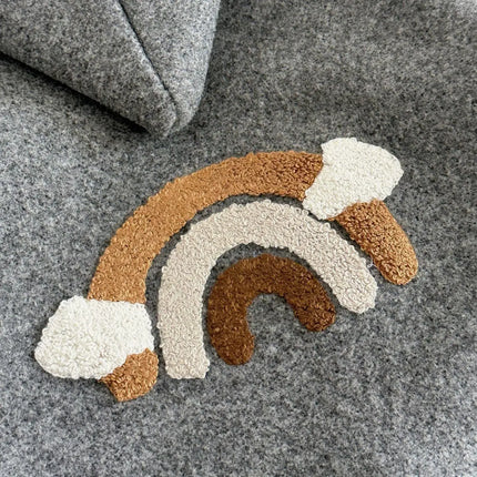 Winter Hooded Romper Long Sleeve Solid Color Jumpsuit For Infant Boys And Girls Knitted Long Playsuit