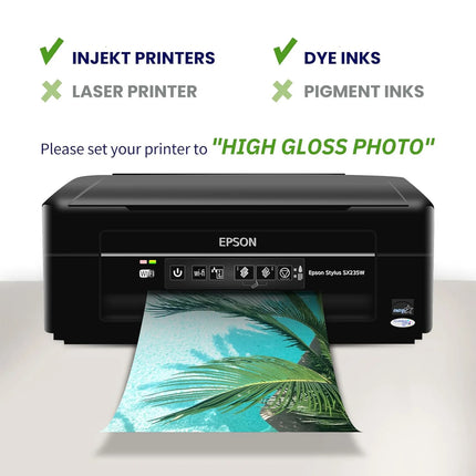 ESHANG Glossy Photo Paper For Inkjet Printer 3.5X5 4X6 5X7 A4