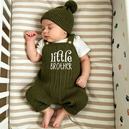 Ylsteed Newborn Photography Outfit Baby Boys Girls Rompers Hats Clothes Fashion Knitted Infant Netural Strap Jumpsuits Sets-HD