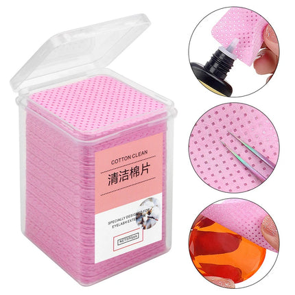 100/200/300PCS Lint Free Nail Wipes, Glue Wipes, Absorbent Soft Non-woven 200pc Lint- Free Cotton Wipes Nail Polish Remover Wipe