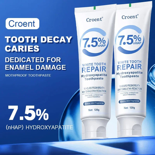 120g Whitening Toothpaste Hydroxyapatite Protect Gum Health Remove Plaque Stains Fresh Bad Breath Deep Clean Brightening Tooth ﻿