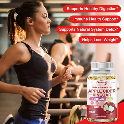 Apple Cider Vinegar Capsules - Fat Burning, Detox, Slimming, Boosts Metabolism, Healthy Weight Management