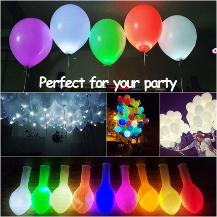 50Pcs Tumbler Small Round Ball Light Balloon LED Flash Luminous Lamps Lantern Light for Wedding Party Birthday Decoration