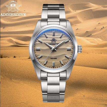 ADDIESDIVE 2026 Men's Quartz Watches Bubble Mirror Glass 100M Waterproof New 316L Stainless Steel Luxury Business Dress Watches