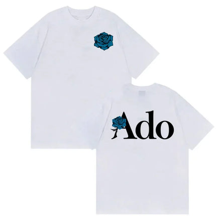 Ado Printed T-ahirt Women Men Fashion Casual Hip Hop High Street Short Sleeve Tops Tee Shirt Summer Simple Comfortable T-shirt