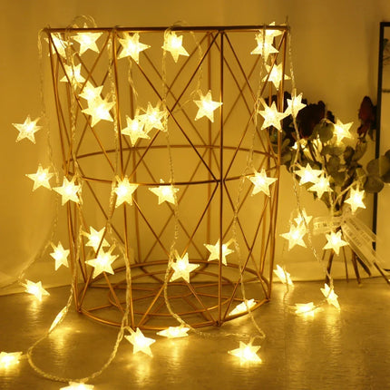 LED String Lights Outdoor Star Chain Lights Garland Lights Bulb Fairy Lights Party Home Wedding Garden  Decor