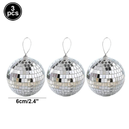 2-10cm Mirror Disco Ball 70s Party Decorations Reflective Hanging Ornaments for Birthday Party Cake Decoration Wedding Supplies