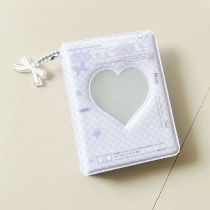 3 inch Korean INS Style Photocard Binder 40 Pockets Love Heart Shaped Card Album Polaroid Photo Album Card Bag Storage Bag