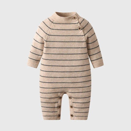 2025 New 0-24M Spring Toddler Baby Boy Girl Knitted Romper Infant Baby Boys Girls Solid Knitted Jumpsuit Baby Crawling Clothes