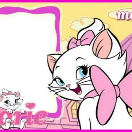 The Aristocats Photography Backdrop For Birthday Party Supplies Marie Photo Backgrounds Pink Marie Cat Theme Baby Shower Banner