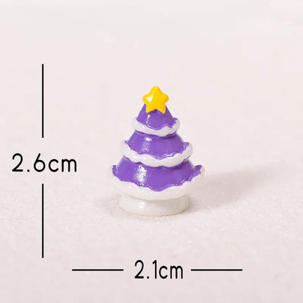 100pcs Wholesale Mini 3D Christmas Tree Resin Charms DIY for Keychain Jewelry Home Desktop Oranment Dollhouse Accessories