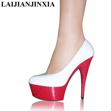 New 13CM/5inches PU Upper Fashion Sexy Exotic High Heel Platform Party Women Pumps Pole Dance Shoes D127