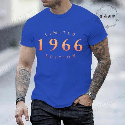 60th Birthday T Shirt,Limited Edition 60th Tee,Perfect Birthday 1966 Gift for Her Him, Men's Birthday Party Tops Tees T-Shirts