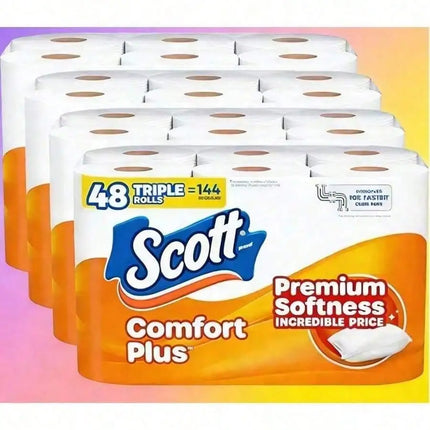 Triple Roll Toilet Paper Bulk Pack Septic Soft Commercial 40 Rolls