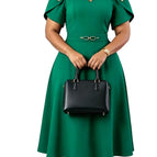 dark green dress / S