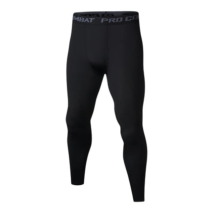 Men's football and basketball leggings, high elasticity training, sports fitness, 7-point leggings, quick drying, breathable
