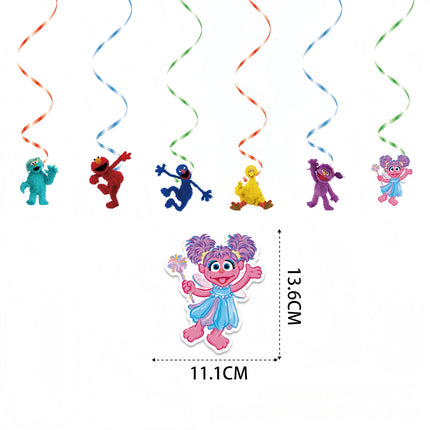 Cute Sesamess Happy Birthday Decor Elmo Balloons Cookie Monster Plate Cup Stickers Party Glasses Party Supplies Event Gifts