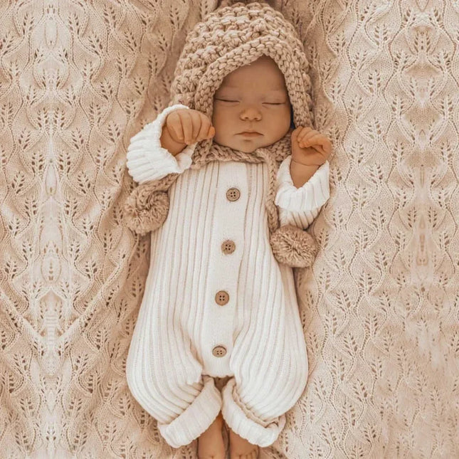 0-24M Newborn Kid Baby Boy Girl Winter Clothes Knit Warm Baby Romper Sweater Thick Jumpsuit Cute Sweet New Born Outfit