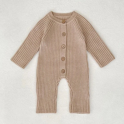 2025 New Autumn 0-24M Children Clothes Newborn Baby Girls Knitted Bodysuits Long Sleeves Lace Splice Korean Style Climbing Suit