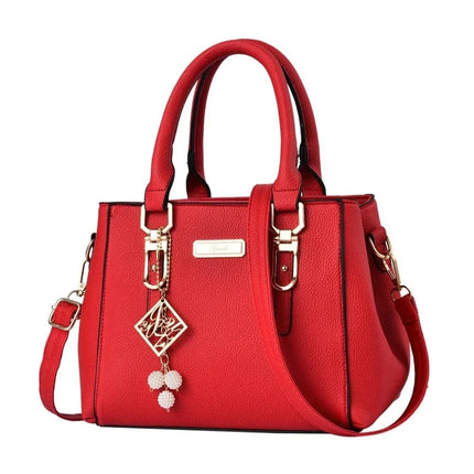 Trendy Leather Handbags Large Capacity Open Pocket Shoulder Bag Polyester Cotton Messenger Bag