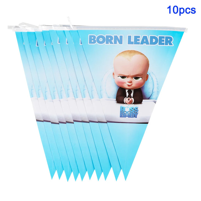 Cartoon Baby Boss Boys Girls Theme Birthday Party Decoration Disposable Tableware Background Balloon Baby Shower Children Gift