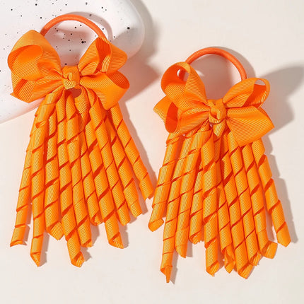 2pcs Girls' Bow Tassel Headband  for Children Babies Girls Parties Dances Ponytails Fixed Hair Accessories Baby Hair Accessories