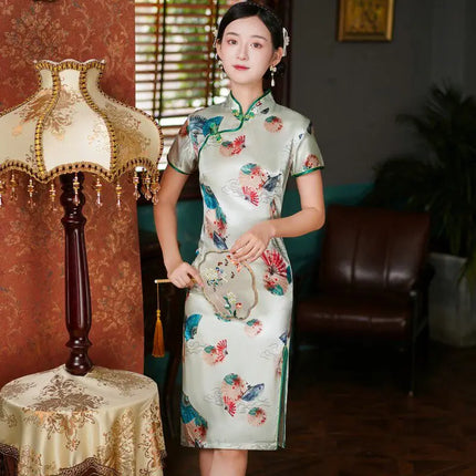 Ethnic Style Party Performance Costume Hanfu Cheongsams Autumn Chinese Style Dress for Women Clothing Fashion Clothes Qipao