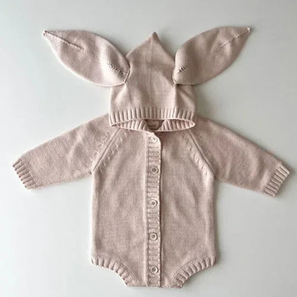 New Infant Baby Girls Knitted Jumpsuit Autumn Winter Children Knitted Clothes Long Sleeve Sweet Flower Rompers