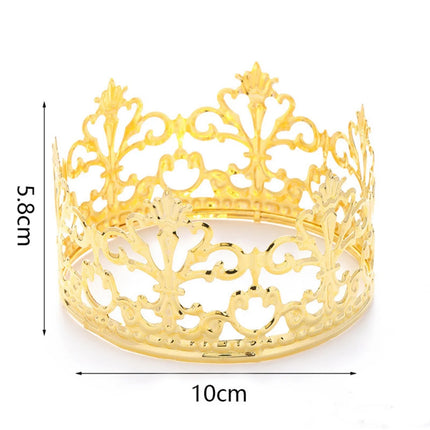 Mini Crown Cake Topper Crystal Headpiece Tiara Rhinestone Crown Cake Decoration for Wedding Birthday Baby Shower Party Favors
