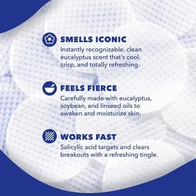 Ultimate Clear Anti Blemish Pads - Eucalyptus - 90ct for Daily Skin Care and Blemish Care
