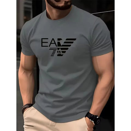 Summer New High-end Pure Cotton Korean-style Casual and Versatile Round-neck Short-sleeved T-shirt, All-cotton Light Luxury