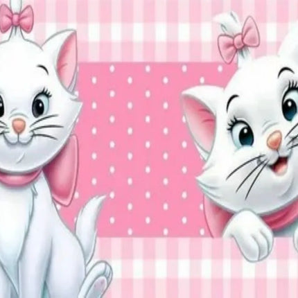 The Aristocats Photography Backdrop For Birthday Party Supplies Marie Photo Backgrounds Pink Marie Cat Theme Baby Shower Banner
