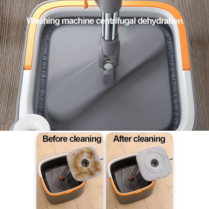 Practical Floor Cleaning Mop with Bucket Self-Cleaning Mop Hand-Free 360 Rotatable Adjustable for Automatic Door Corner