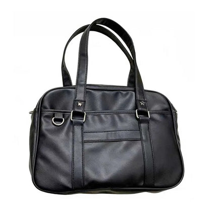 2024 New Women Japanese JK Uniform PU Bag Student Commuter School Bag Large Capacity One Shoulder Straddle Bags Handbag ToteBag