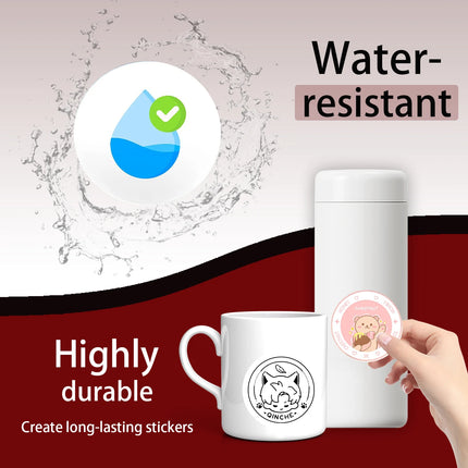 Glossy White Printable Vinyl Sticker Paper 10/20 Sheets for Inkjet Printers Water-Resistant Adhesive Label Paper 8.3x11.7 Inch
