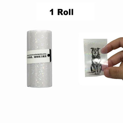 Transparent Adhesive Thermal Printing Paper Glossy Clear Label Roll for Mini Thermal Printers