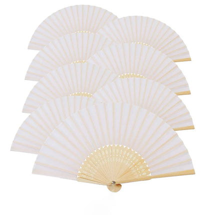 1/3/5/10Pcs Foldable Paper Fan Portable Chinese Bamboo Fan Wedding Gifts For Guest Birthday Party Decoration Kids Painting