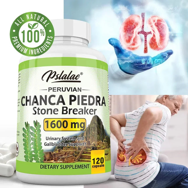 Chanca Piedra Capsules 1600mg - Kidney Stone Crushing, Urinary Tract Support, Non-GMOSupplements
