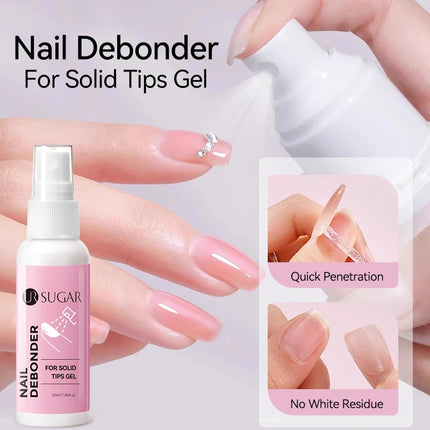 UR SUGAR 55ml Nail Debonder For Solid Tips Gel Spray Nail Tips Remover Liquid False Nails Cleaning Reusable Manicure Nail Supply