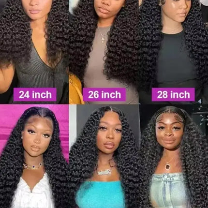 Jerry Curly Human Hair Wig Natural Black Wide & Daily HD Lace 5x5 Long 16-42 Brazilian Virgin Hair Pre Plucked Undetectable Hairline Inch For Daily Hairstyle