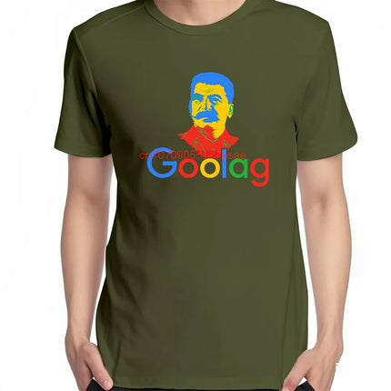 Men's Cotton Graphic Tee Short Sleeve Funny Goolag Ussr Stalin Artsy Awesome Shirt New Arrival Top Quality Vintage Style