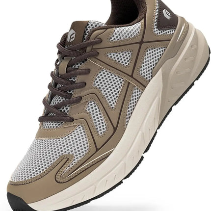 FitVille Men's Extra Wide Width Walking Athletic Sneakers, Non-Slip Gym Workout Shoes Featuring Thicker Cushioning & Bouncy Support, Comfort Footwear for Wide Feet & Sore Feet