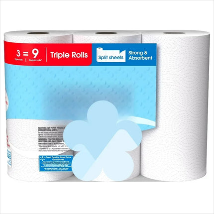 ICUTE-Great Value Everyday Strong Paper Towels, 3 Triple Rolls,Fast Delivery
