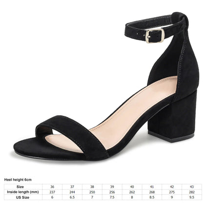 High Heeled Sandals Non Slip Ankle Strap Sandals Comfortable Low Block Dress Pumps Elegant Open Toe Sandals for Party Vacation
