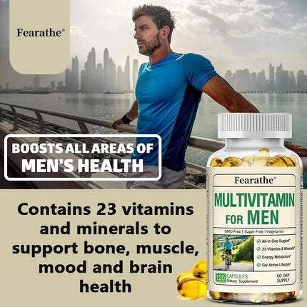 Multi Men's Daily Multivitamin Immune & Energy Support, 120ct | Immune Health Support From Zinc, Selenium, Manganese & Vitamin