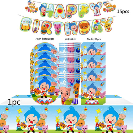 Circus Theme Clown Birthday Party Decoration Tableware Cup Plate Balloon Backdrop Baby Shower Kids Birthday Party Supplies Toy
