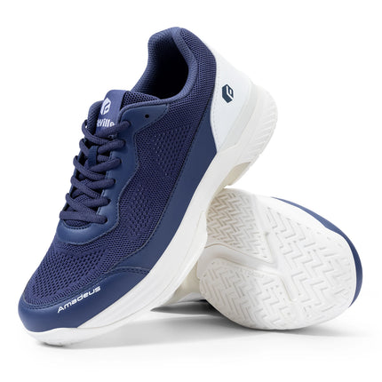 FitVille Men'S Tennis Shoes Wide Width 2E Professional Training Shoes Breathable Non-Slip For Racquet Sports With Arch Support