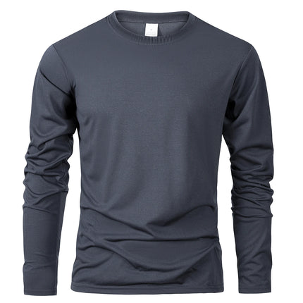 Men's Long Sleeve T Shirts Casual Round Neck Moisture Wicking Tees Male Tops Sports comfortable versatile Men's T-shirts